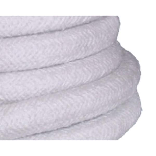 Ceramic Fiber Rope, Round Braided, Medium Density, 1 in Dia., 25 Feet